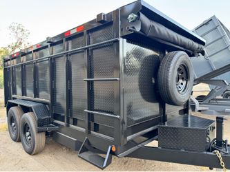 Brand New 14ft Long HEAVY DUTY SCISSOR LIFT Hydraulic Dump Trailer FULLY LOADED 💪🏻