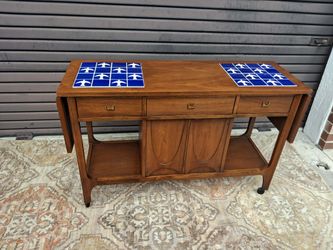 Mid Century Modern Broyhill Brasilia Bar Cart Server.