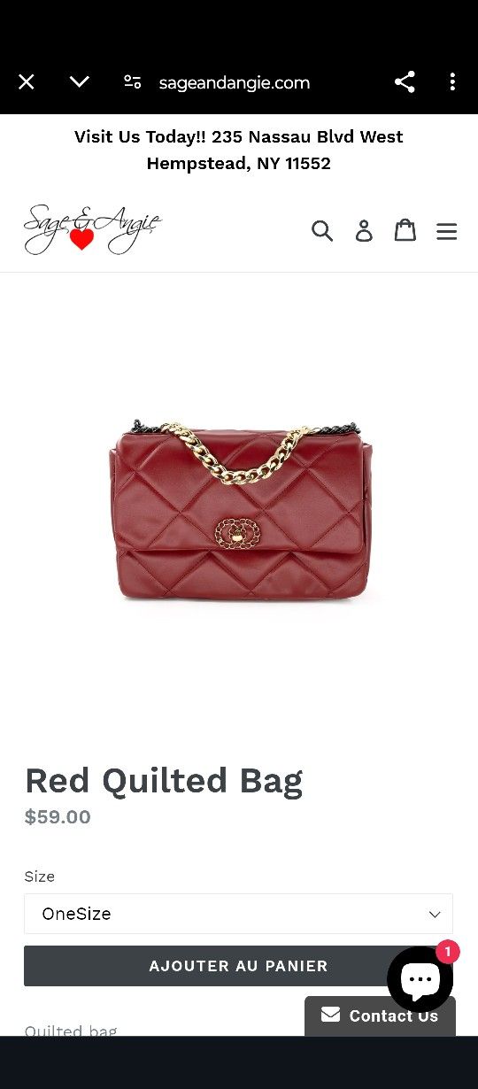 Red Quilted Bag