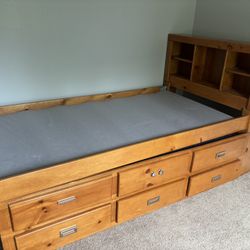 Twin Captain Bed With Pull Out Bed