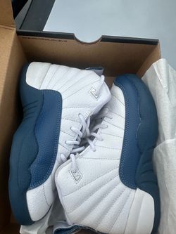 Air Jordan Retro  12  White French Blue Sneakers