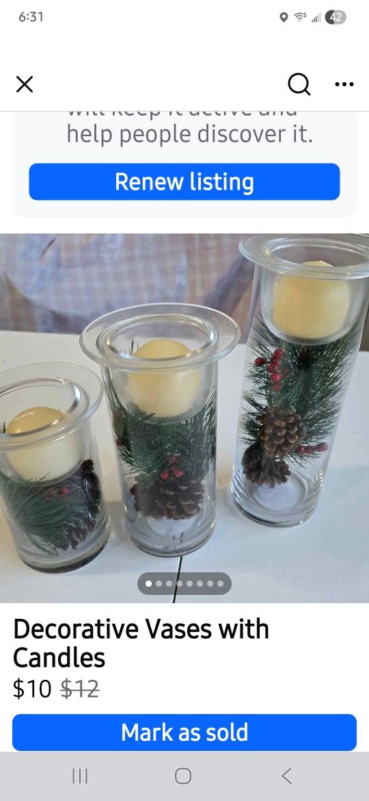 Vases With Candles 