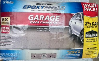 Rust-Oleum EPOXYSHIELD Garage Floor Coating Kit, 2.5 Car, Gloss