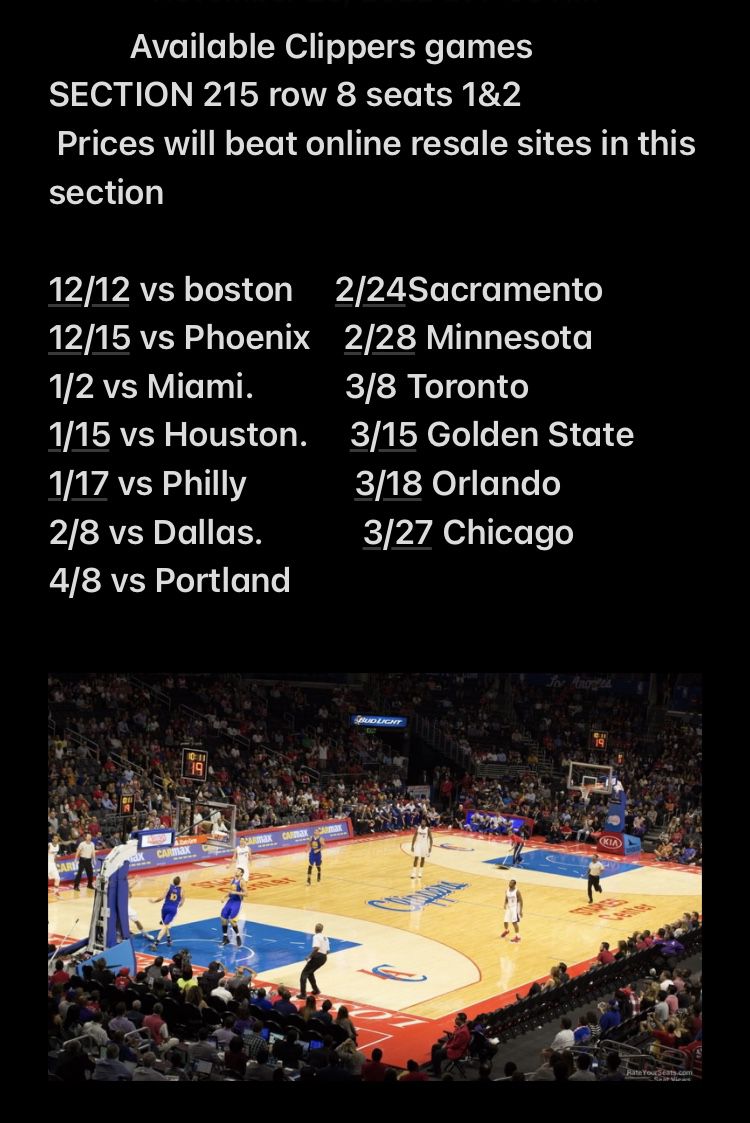 Clippers Home Games