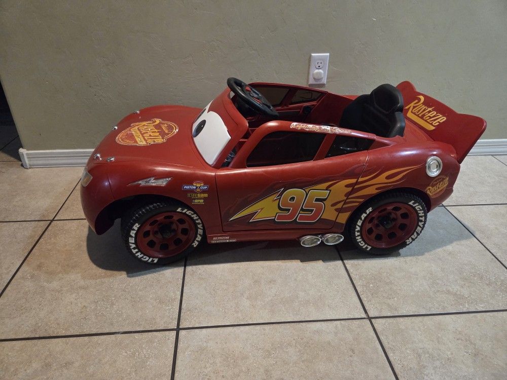 Lightning mcqueen power wheel!