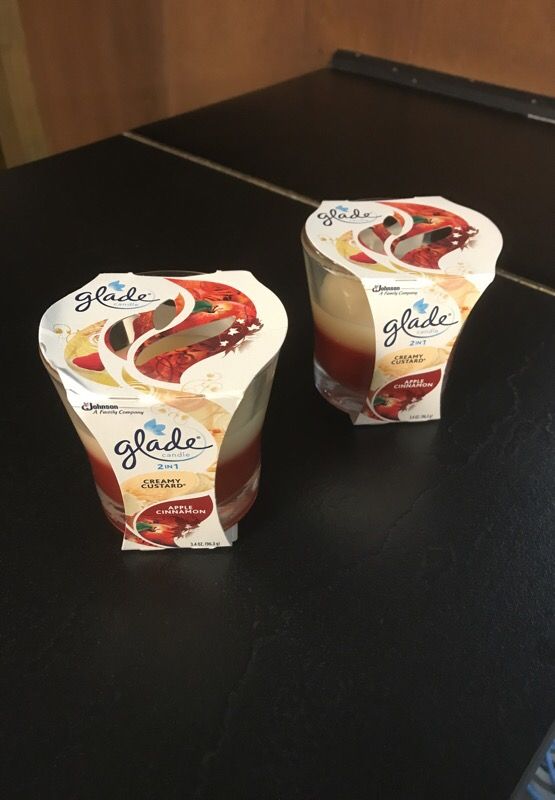 Glade 2 in 1 apple cinnamon creamy custard