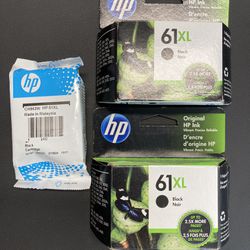 HP 61XL -NEW- Factory Sealed, Black Ink Cartridges