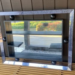 Vintage Mid Century Shadow Box Mirror