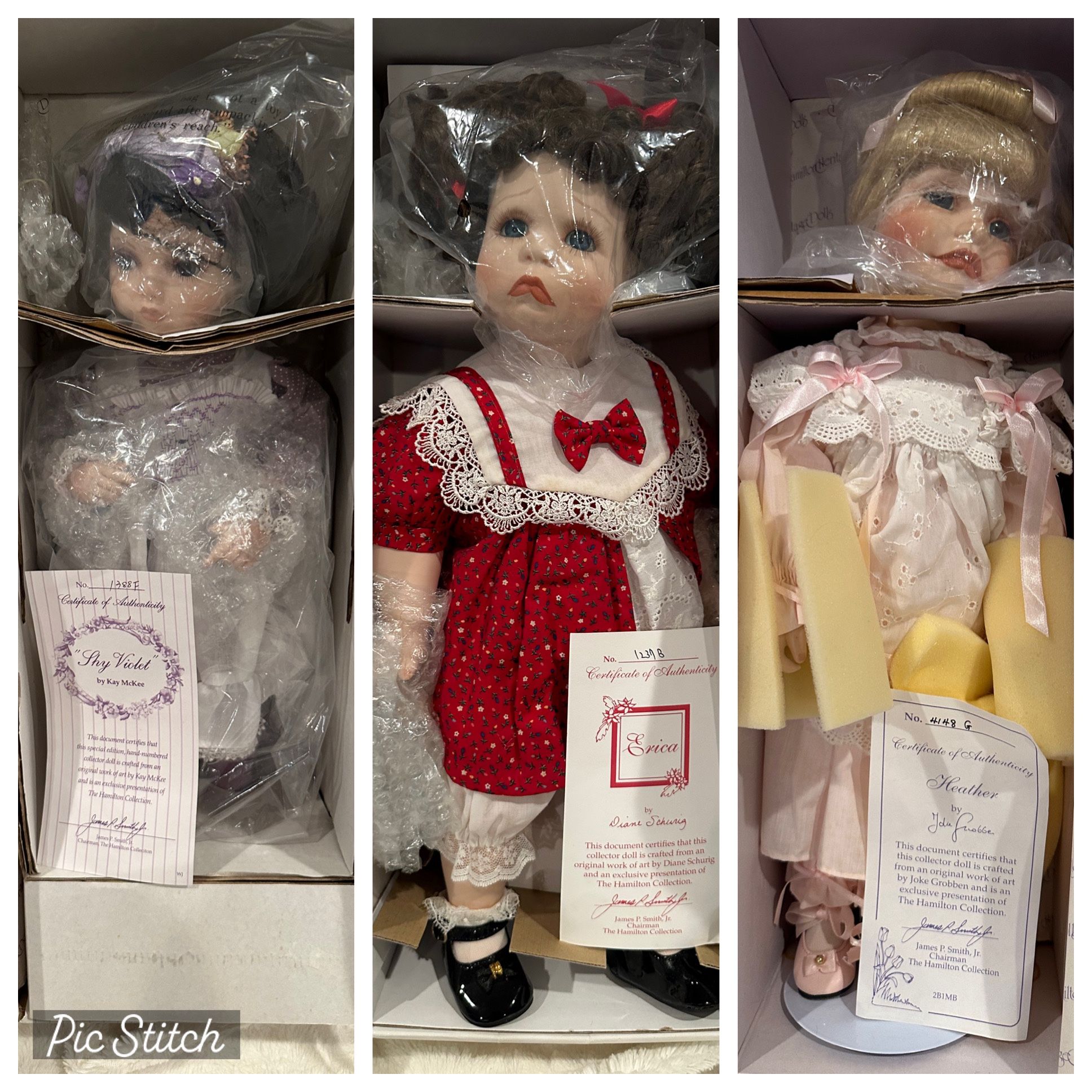 Six Boxed Porcelain Dolls From The Hamilton Collection