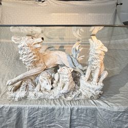 Wolf Pack Cocktail Table 4 Foot Long 2.5 Feet Wide 