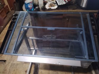 glass top Art desk studio designs