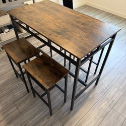 High top Table With Matching Stools 
