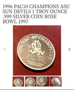 ISO- ASU Sun Devils Football silver coin