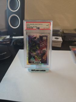 1994 HULK MARVEL MASTERPIECES HOLOFOIL SILVER  PSA 9