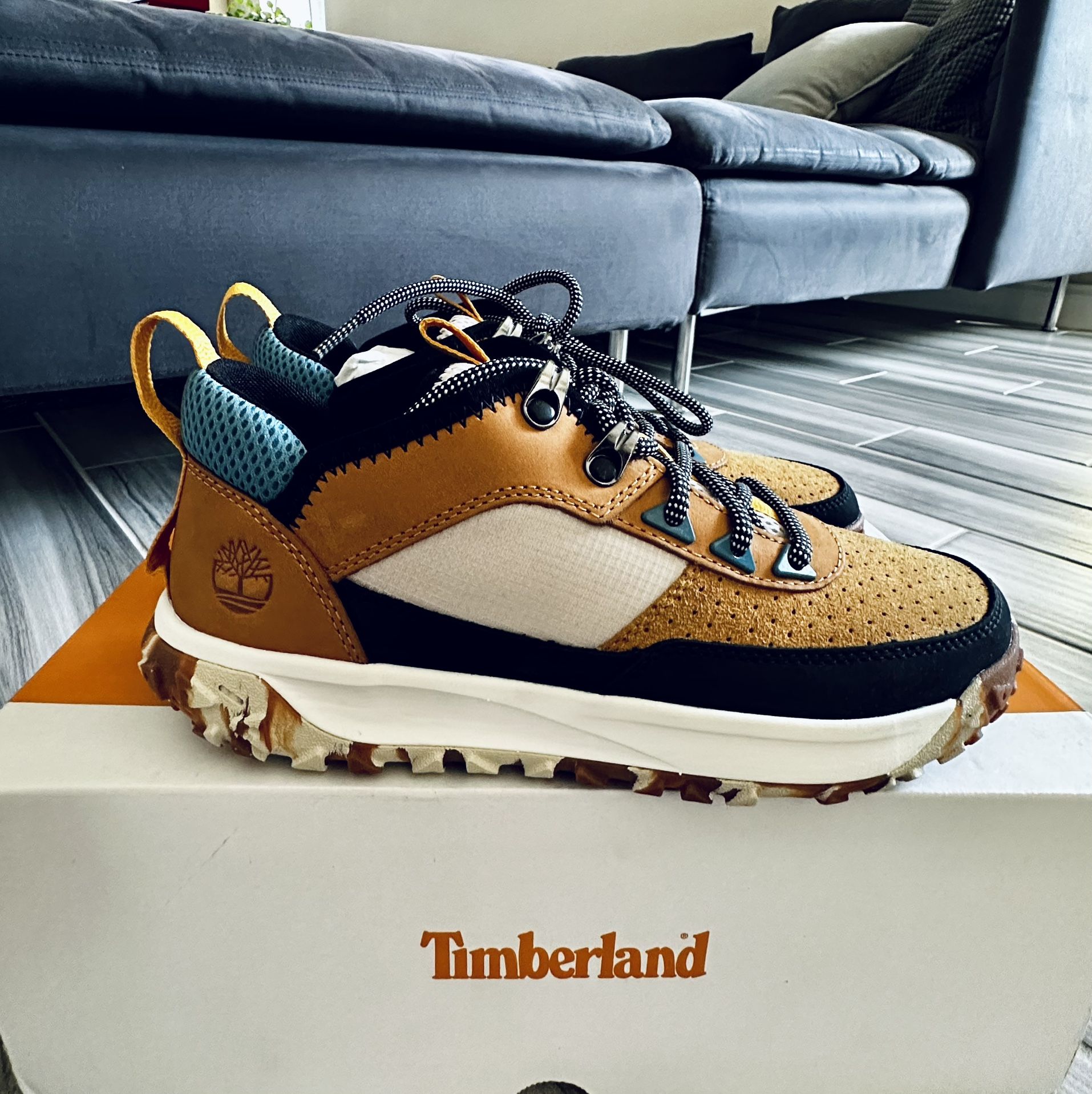 Women's Timberland Greenstride Motion 6 L/F Low Hiker Shoes - Wheat Nubuck - Size 6.5