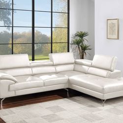 White Right Facing Sectional