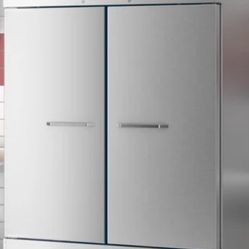 Avantco CFD-2RR 54" Two Section Solid Door Reach in Refrigerator - 46.5 Cu. Ft.