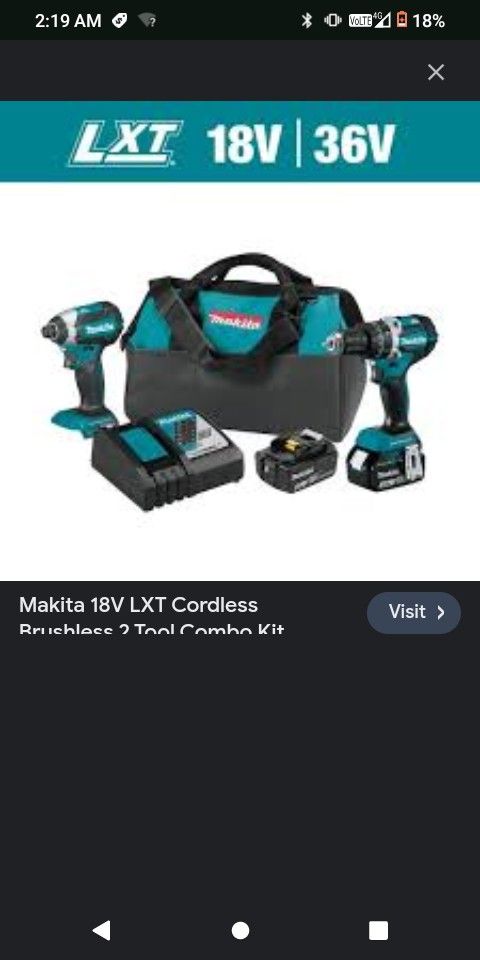 Makita Lxt Impact Hammer And Impact Driver Combo Kit