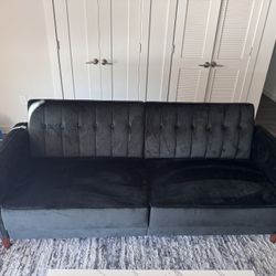 Black Sofa - Velvet 81.5”