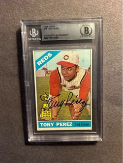Vintage 1966 Topps #72 Tony Perez Rookie Cup w/ on card auto. Negotiable