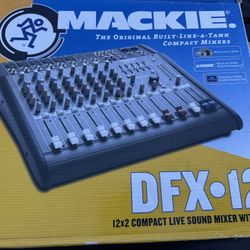 Mackie DFX12 12 Channel Mixer Mixing Board with built in effects power cable