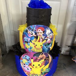 Pokemon Three Tier Pinata With Balls 