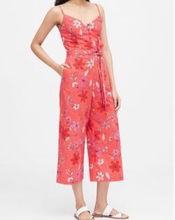 Floral Cropped Wide-Leg Jumpsuit