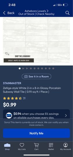 White wall tile