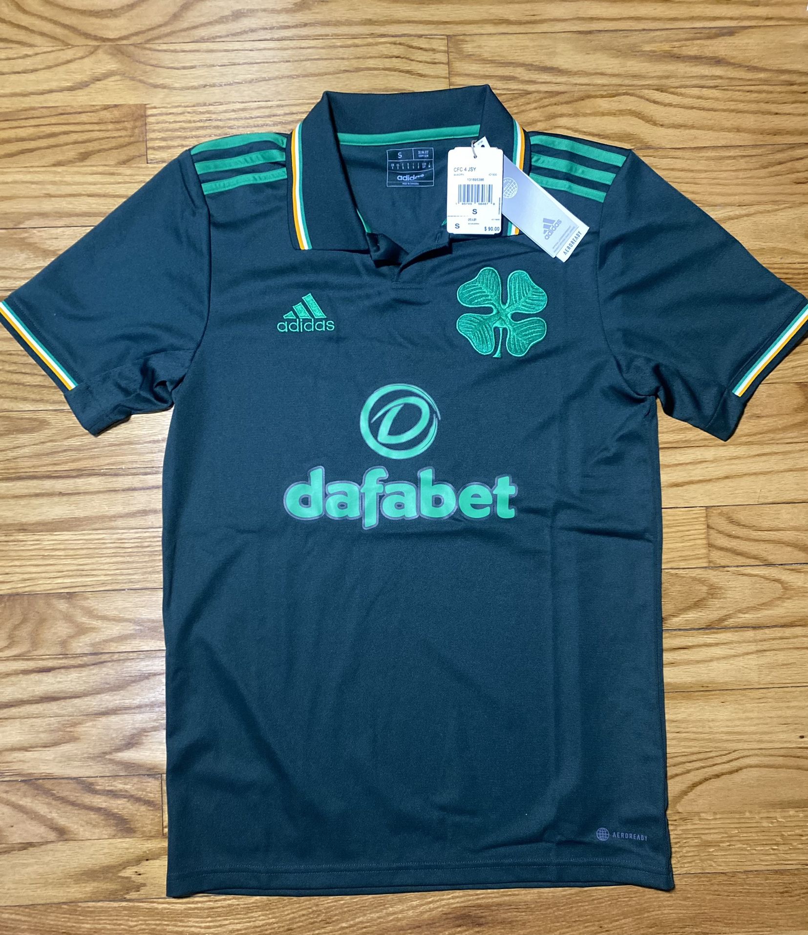 Celtic FC 23/23 Adidas Origins Fourth Soccer Polo Jersey Men’s Sz Small New