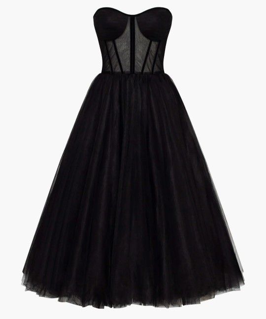 Milla Dress - Tulle Velvet Corset Puffy Long dress / evening gown XL