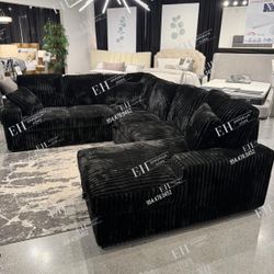 Black Velvet Sofa Sectional 🔥buy Now Pay Later 