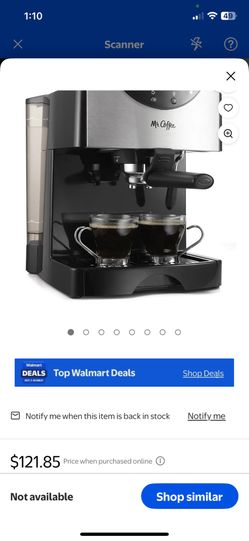 Mr. Coffee 2 Shot Pump Espresso & Cappuccino Maker, Black