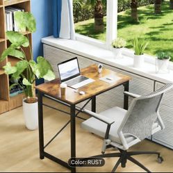 Modern 32-Inch Compact Computer Desk for Small Spaces, Home Office & Bedroom, Space-Saving