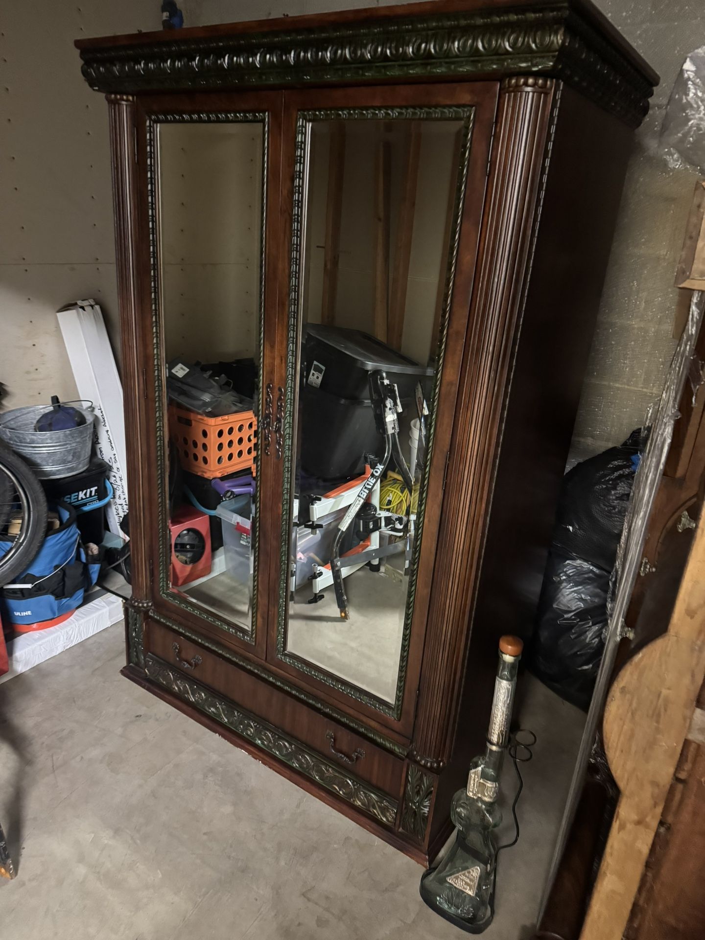 BEAUTIFUL Antique Mirrored Armoire Preston’s Condition