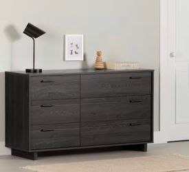 Beautiful  Grey Oak 6 Drawer Dresser