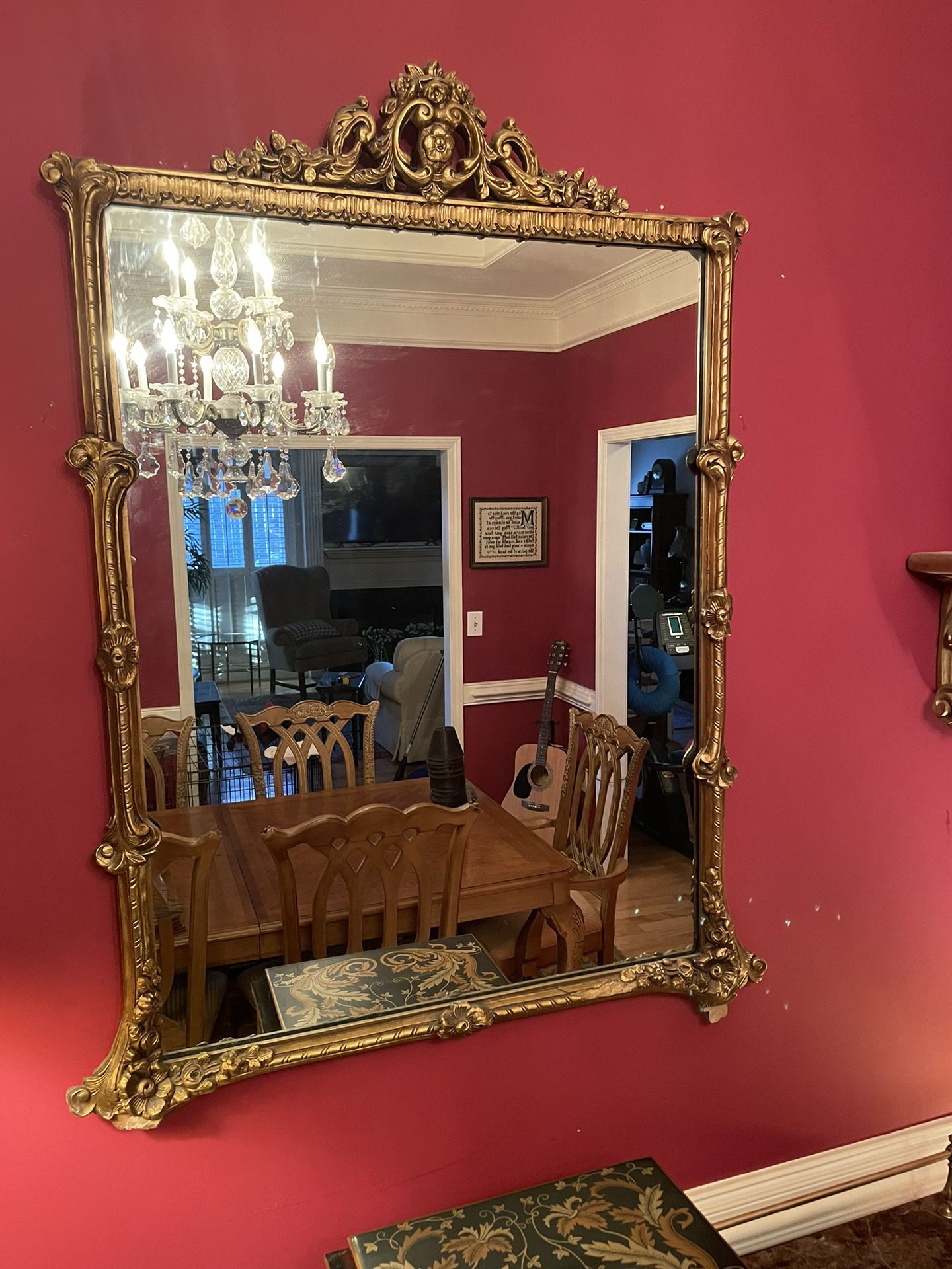Gold Antique Wood Mirror 
