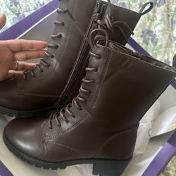 Brown Combat Boots