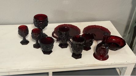 Avon Cape Cod Ruby Red Glass Collection