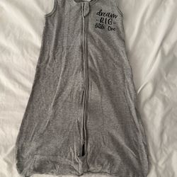 $5 heather gray The Peanutshell baby wearable blanket sleep sack featuring the text "dream -BIG- little One" (0-6mos)