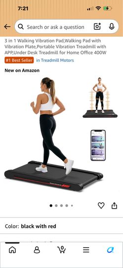 Vibrating treadmill pad