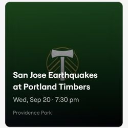 Timbers Vs San Jose Sept 20 7:30