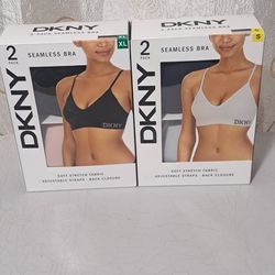 DKNY, 2 Pack, Seamless Bra, Soft Stretch Fabric, Adjustable Straps, Back  Closure, Color: Black/sand And Ink/alumnm, Sizes: Small,  Meduim,Large,XLarge for Sale in Jurupa Valley, CA - OfferUp
