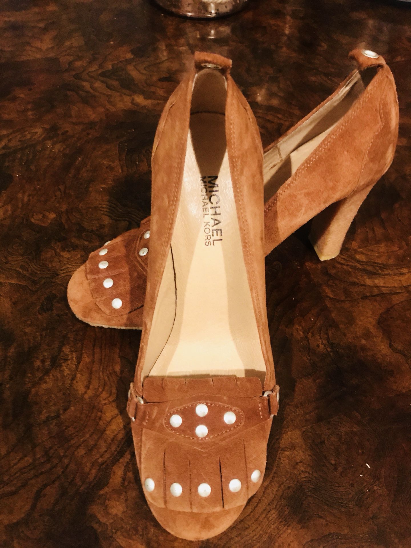 Michael Kors brown leather heels