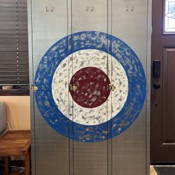 Industrial Metal Lockers – Custom Painted Target Design