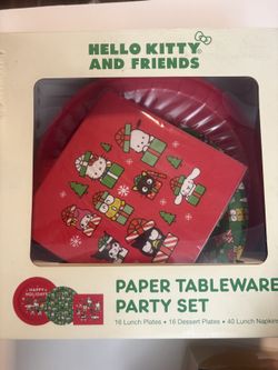 Hello Kitty and Friends Holiday Paper Tableware Party Set