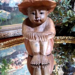 Vintage Carved Statue 