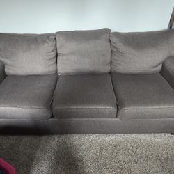 Green Couch, 3 Cushions, 87x38 Inches