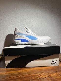 Puma Hoops Basketball Court Rider White/blue Size 11.5 Men