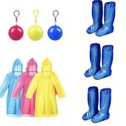 Large Thicker Waterproof Shoe cover+ Rain Poncho