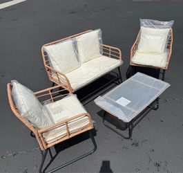 4 piece outdoor patio boho set